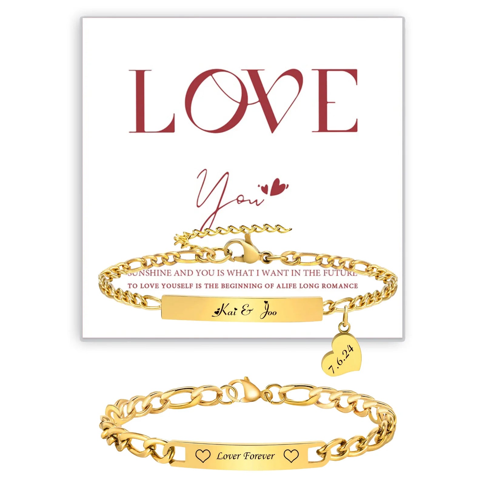 Custom Couple Bracelet Set