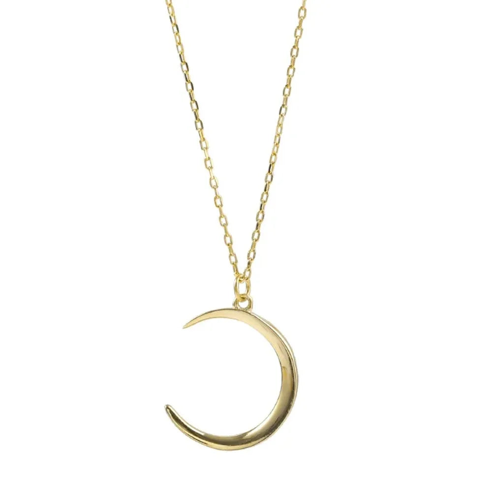 Female Cute Moon Collarbone Chain Necklace