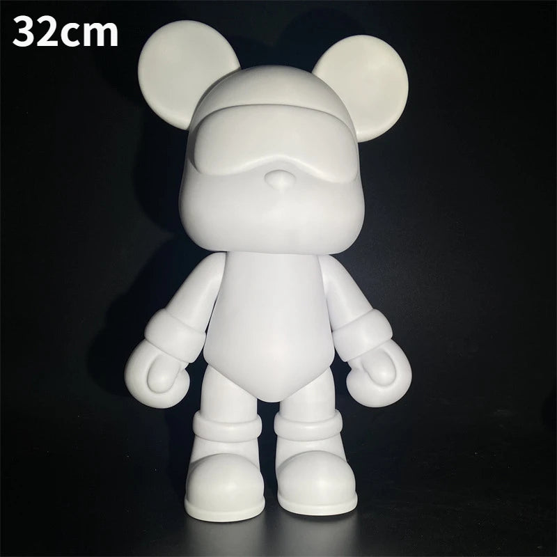 Handmade DIY Painting Bear Sculpture Figurine Toys