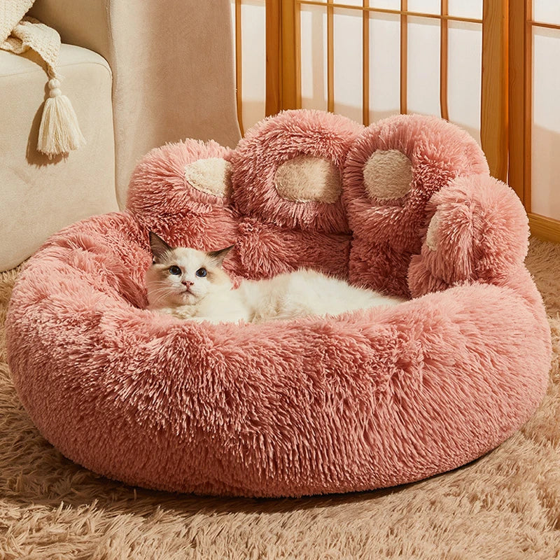 Fluffy Kennel Round Shape Dog Bed