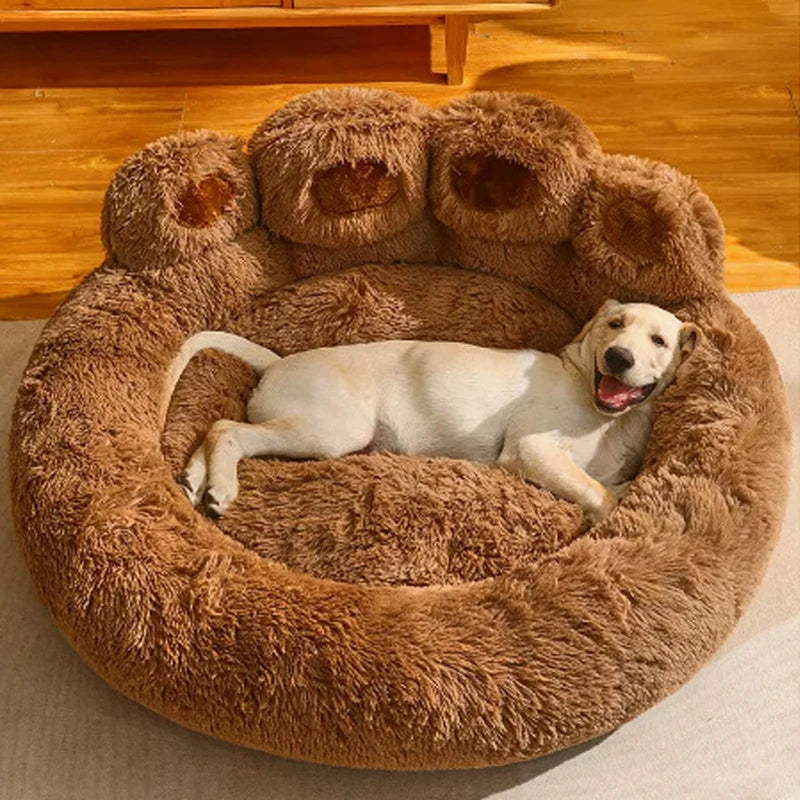Fluffy Kennel Round Shape Dog Bed