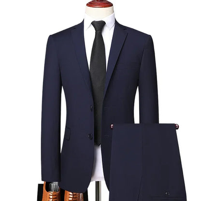 Gentleman Single Breasted Slim-Fit Wedding Suit