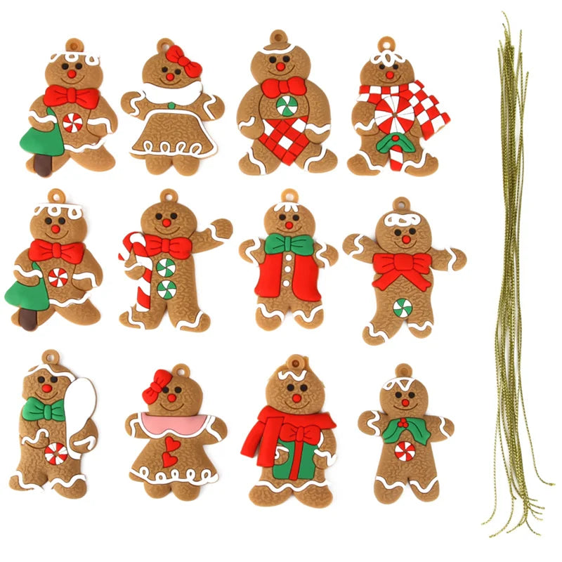 Gingerbread Man Ornaments for xmas Tree Decorations