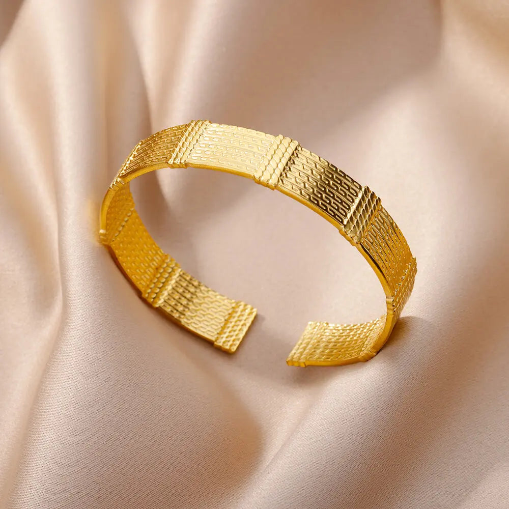 Gold-Plated Stainless Steel Bracelet for Women