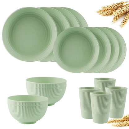 Green Color Dinnerware