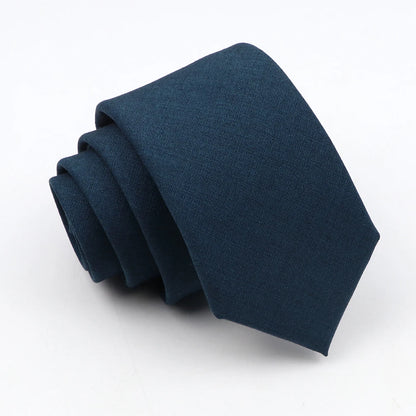 Skinny Solid Color Necktie for Casual Wedding Suit