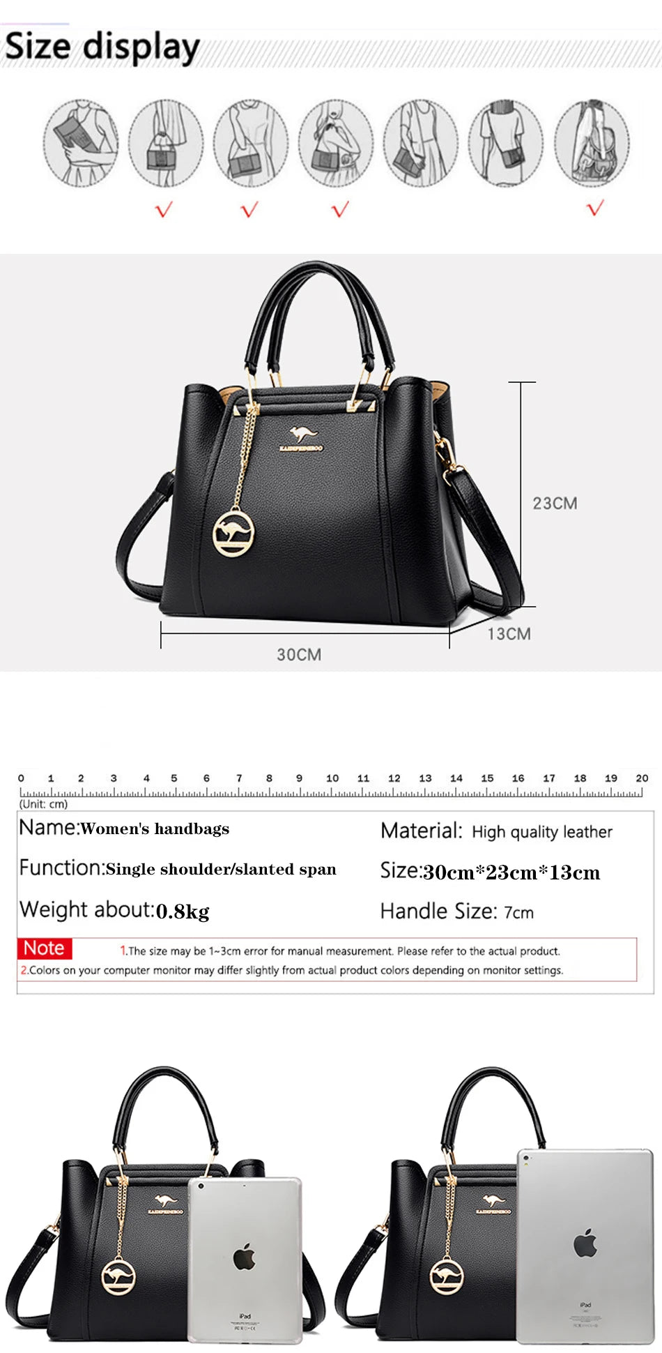 Sacs à main de luxe en cuir souple pour femmes