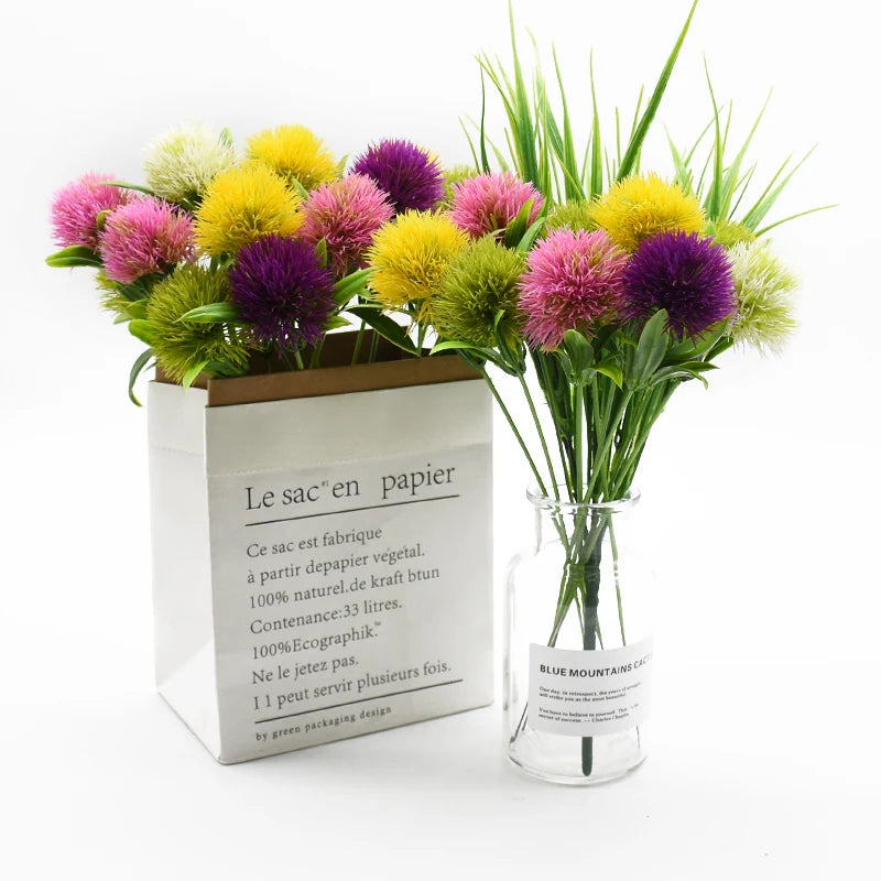 10pcs Artificial Dandelion Bouquets for Wedding and Home Decor