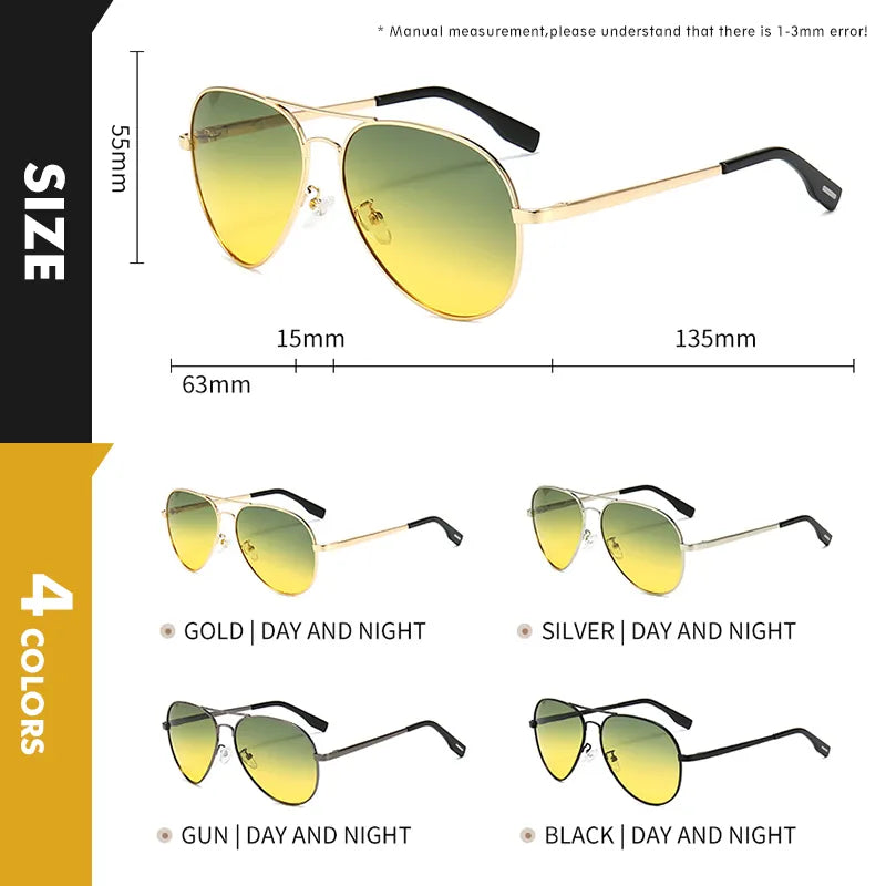 Unisex Polarized Photochromic Sunglasses