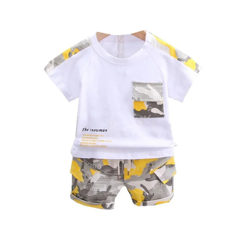 Ensemble t-shirt et short en coton pour enfants