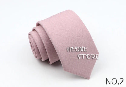 Skinny Solid Color Necktie for Casual Wedding Suit