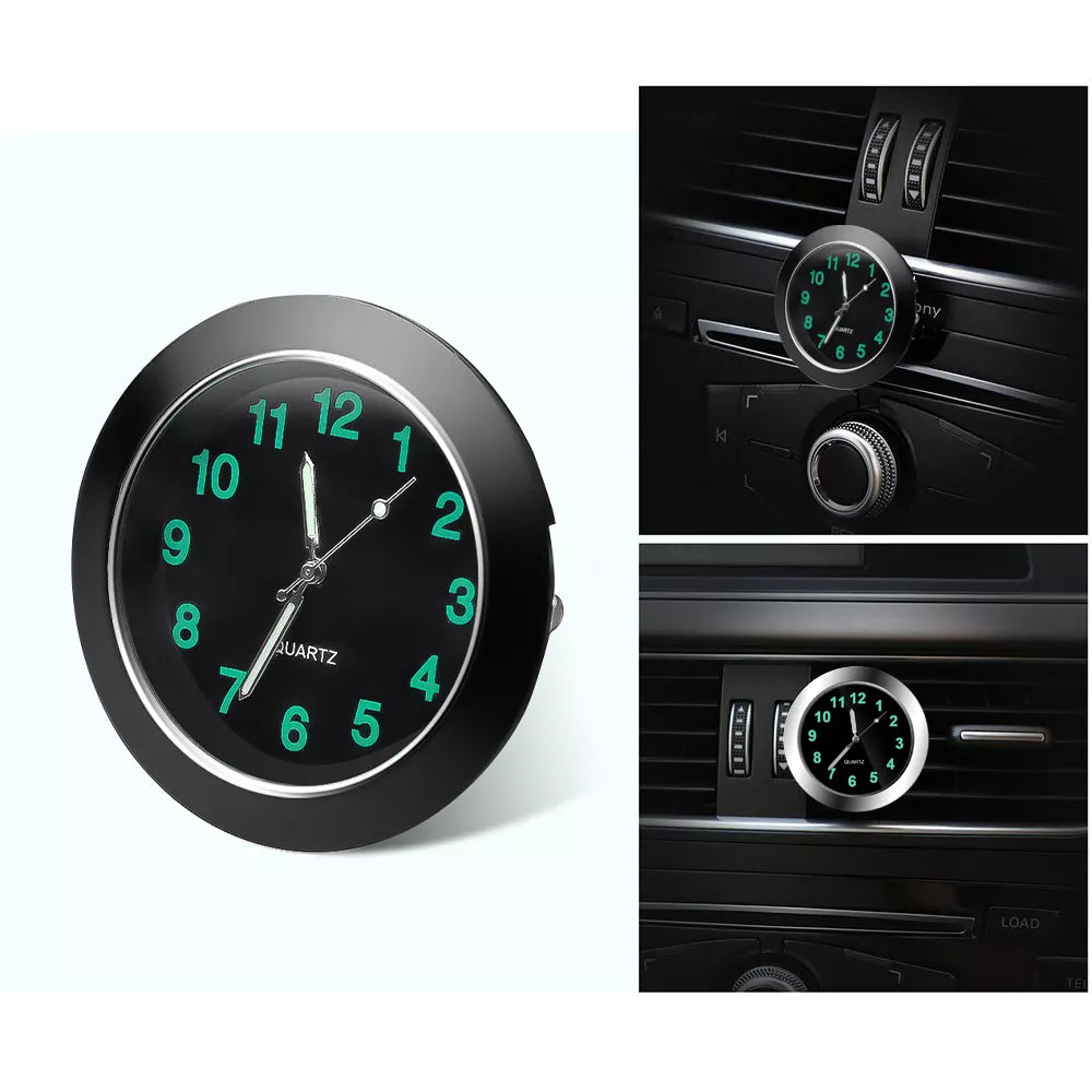 Mini horloge de voiture lumineuse à coller, montre numérique pour décoration de voiture