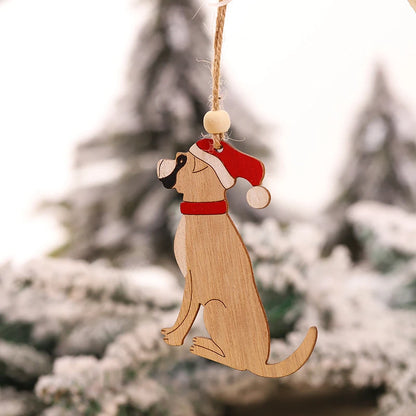 Wooden Animal Christmas Tree Ornaments