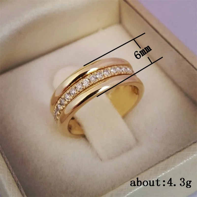 Women Micro Paved Zircon Rings