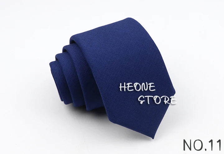 Skinny Solid Color Necktie for Casual Wedding Suit