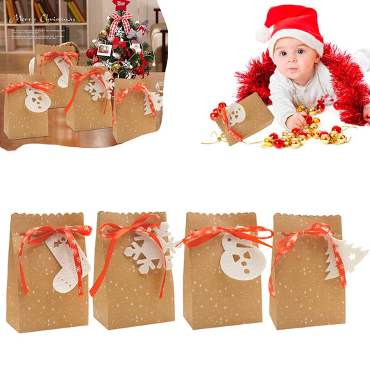 Kraft Christmas Gift Bags for Festive Packaging