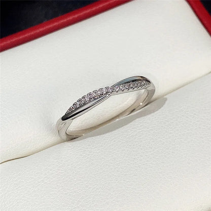 Weißer Zirkonia-Ring für Damen