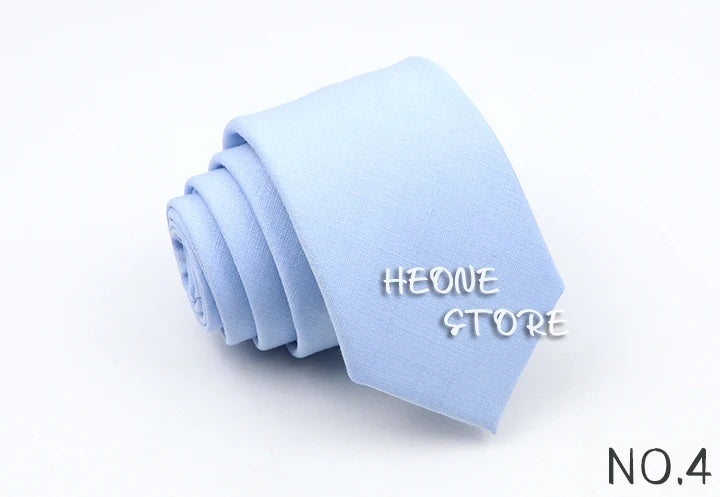 Skinny Solid Color Necktie for Casual Wedding Suit