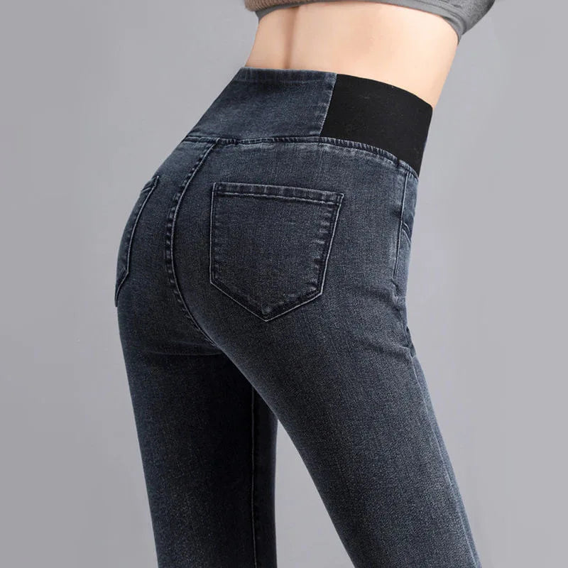 Oversize High Waist Skinny Jeans for Women