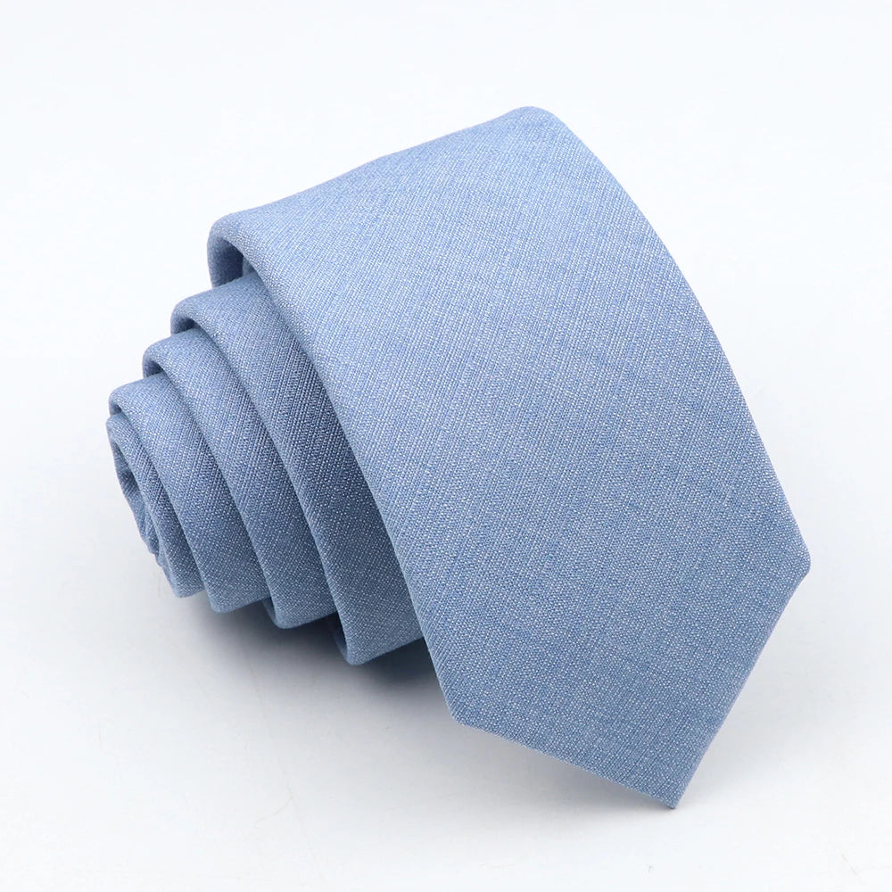 Skinny Solid Color Necktie for Casual Wedding Suit