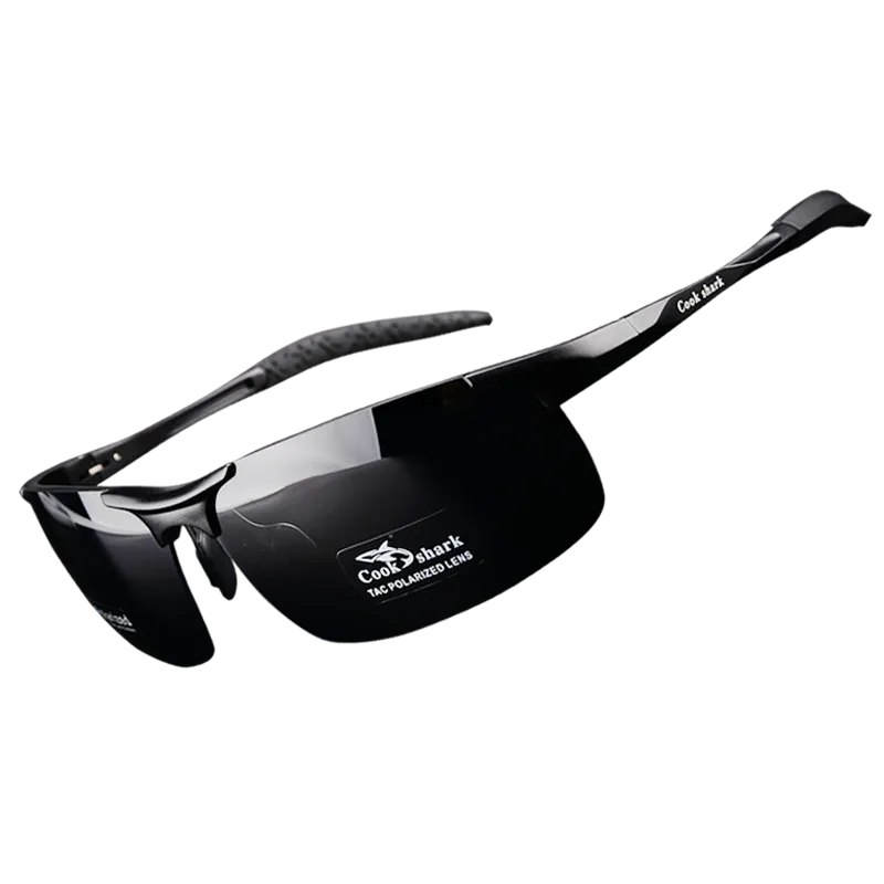 Lunettes de soleil de conduite polarisées HD en aluminium et magnésium pour hommes