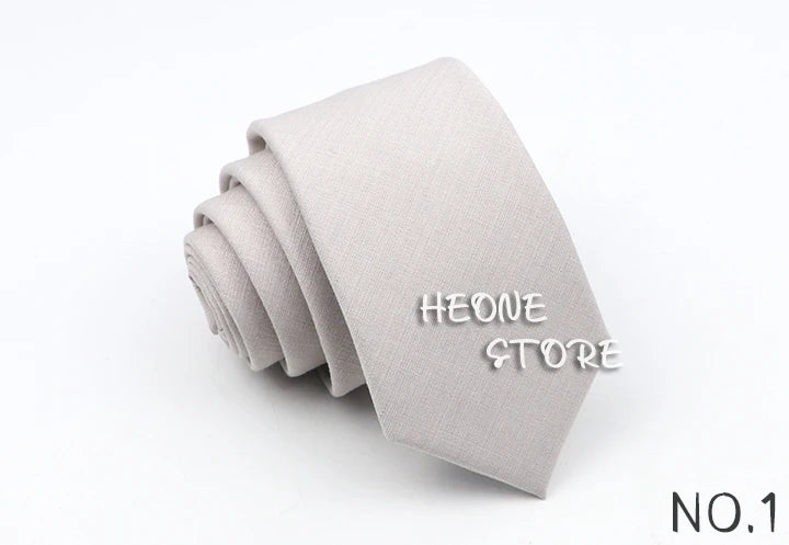 Skinny Solid Color Necktie for Casual Wedding Suit