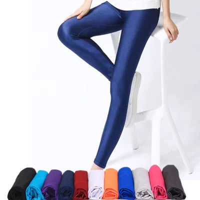 Heiße verkaufende glänzende Leggings für Damen