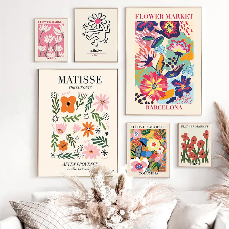 Matisse Leinwand-Blumenmarkt-Poster, Wandkunst