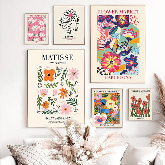 Matisse Toile Marché aux Fleurs Affiche Art Mural