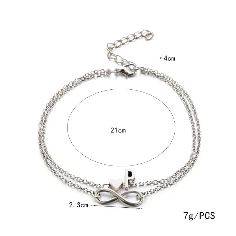 Silver Color Charm Bracelets Jewelry Gifts for Women
