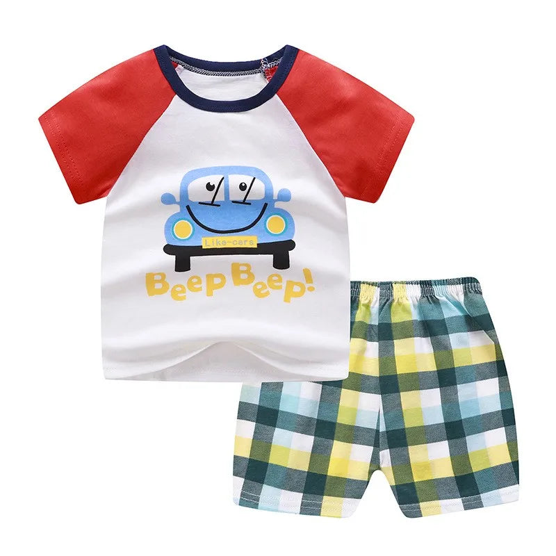 Ensemble de survêtement de sport pour bébé garçon avec t-shirt et short