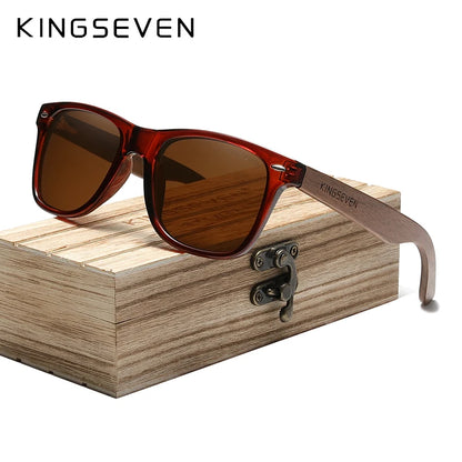 Polarized UV400 Wooden Frame Sunglasses