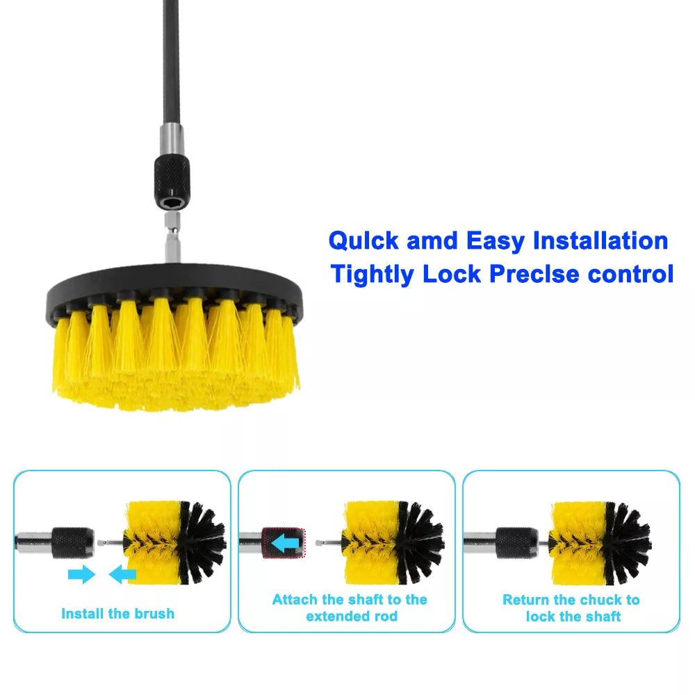 4-Piece Electric Drill Brush Kit for Household Cleaning