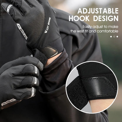 Stoßfeste Vollfinger-Fahrradsporthandschuhe