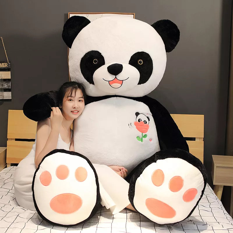 Süße große Panda-Puppe – Plüschtier-Kissen