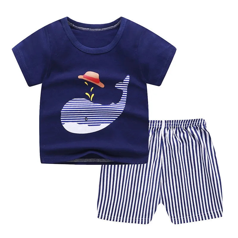 Ensemble de survêtement de sport pour bébé garçon avec t-shirt et short