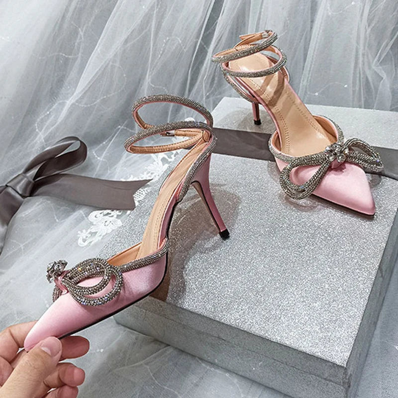 Women's Glitter Rhinestones High Heels Sandals