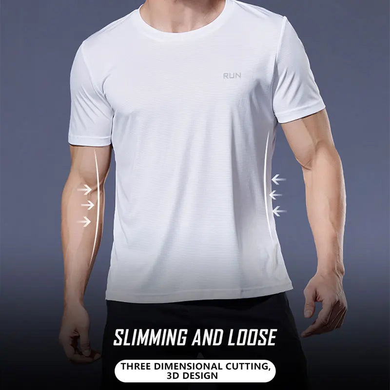 Kurzarm-T-Shirt für Herren zum Laufen und Fitnessstudio