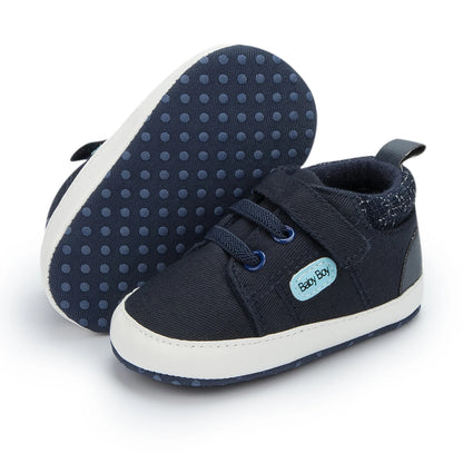 Bequeme High-Top-Sneakers aus Baumwolle mit weicher Sohle und rutschfester Sohle für Babys