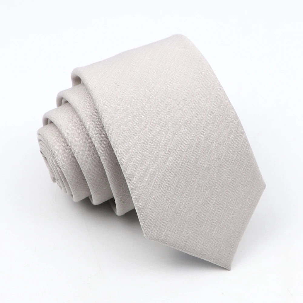 Skinny Solid Color Necktie for Casual Wedding Suit