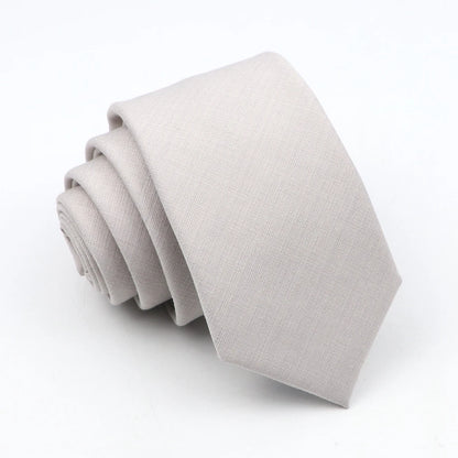 Skinny Solid Color Necktie for Casual Wedding Suit