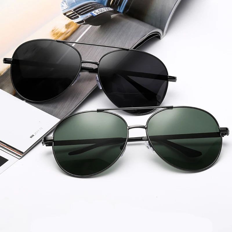 Unisex Photochromic Polarized Pilot Vintage Sunglasses