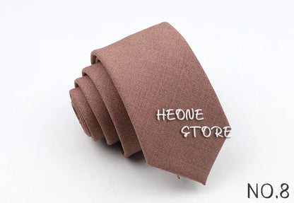 Skinny Solid Color Necktie for Casual Wedding Suit