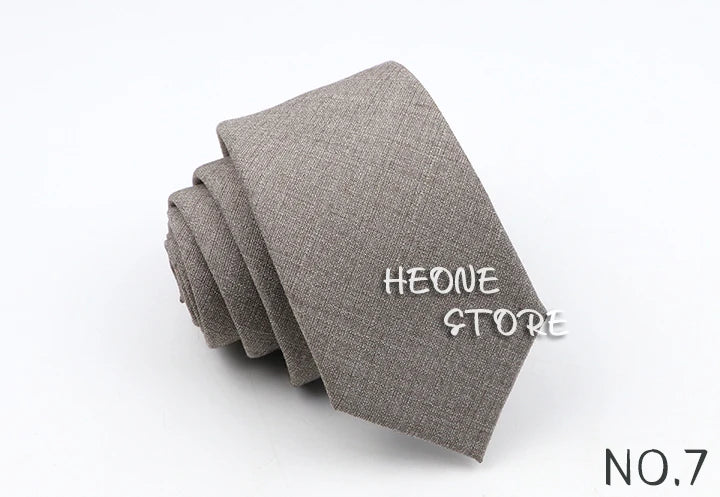 Skinny Solid Color Necktie for Casual Wedding Suit