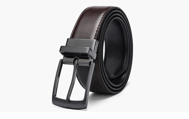 Ceinture Réversible En Cuir Pour Jeans Pour Homme Bleue Et Noire