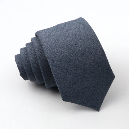 Skinny Solid Color Necktie for Casual Wedding Suit