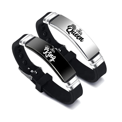 Sa Reine Son Roi Couple Bracelet Cadeau de Saint Valentin