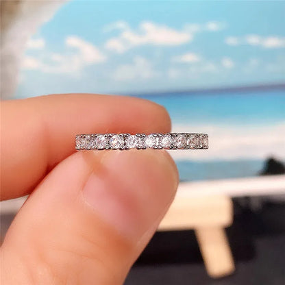 Weißer Zirkonia-Ring für Damen