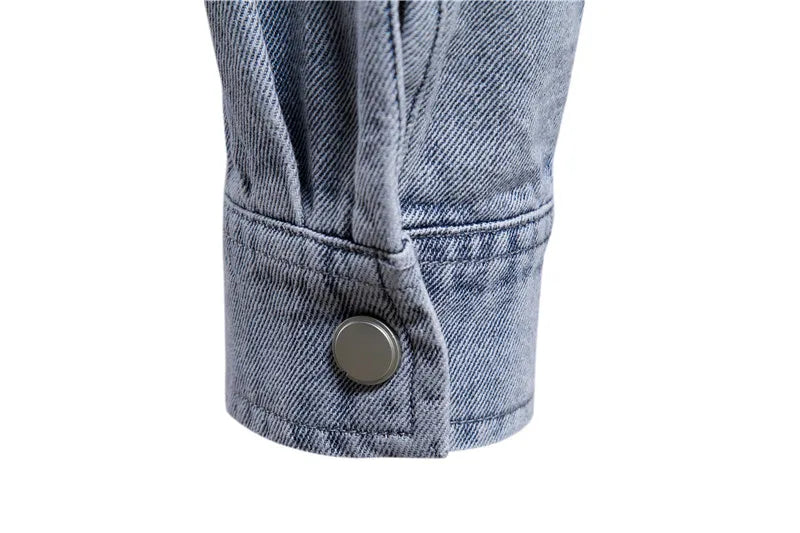 Chemises en denim pour hommes à manches longues 100 % coton