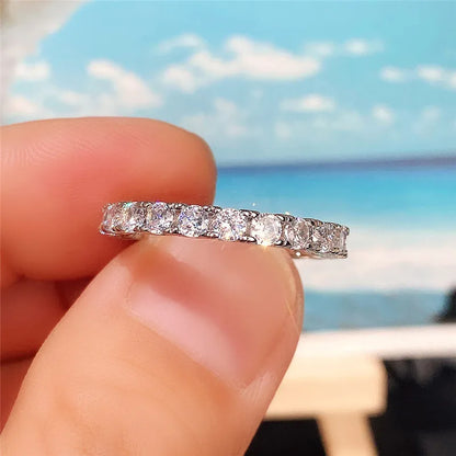 Weißer Zirkonia-Ring für Damen